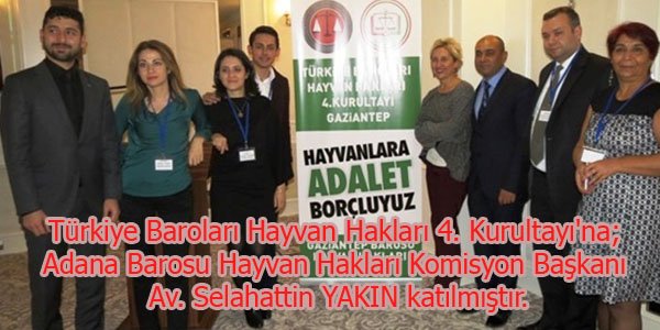 'Türkiye Baroları Hayvan Hakları 4. Kurultayı' geniş katılımla Gaziantep'te yapıldı.