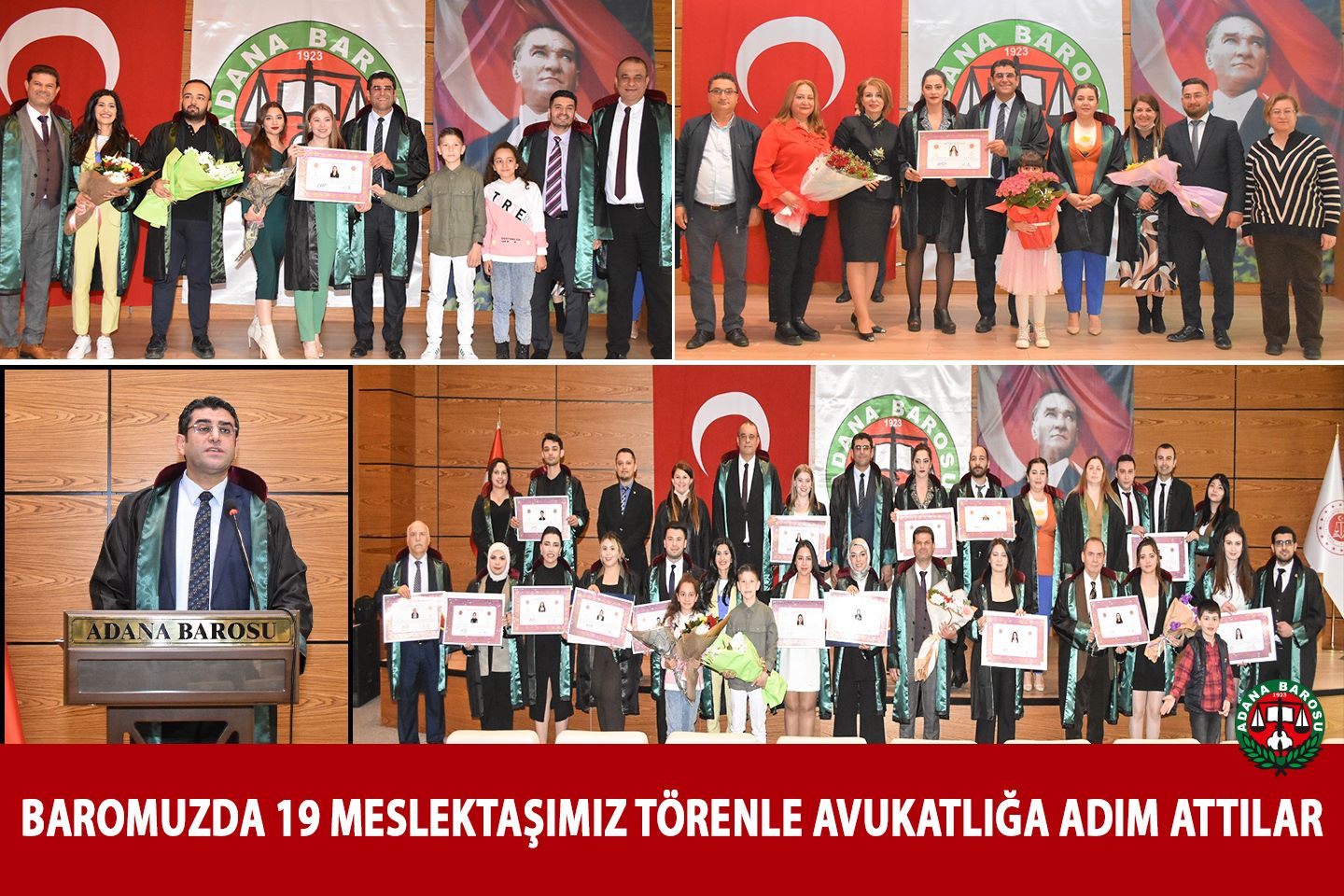 BAROMUZDA 19 MESLEKTAŞIMIZ TÖRENLE AVUKATLIĞA ADIM ATTILAR