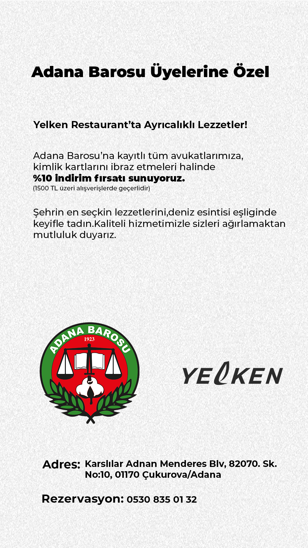 Yelken Restaurant Kampanya